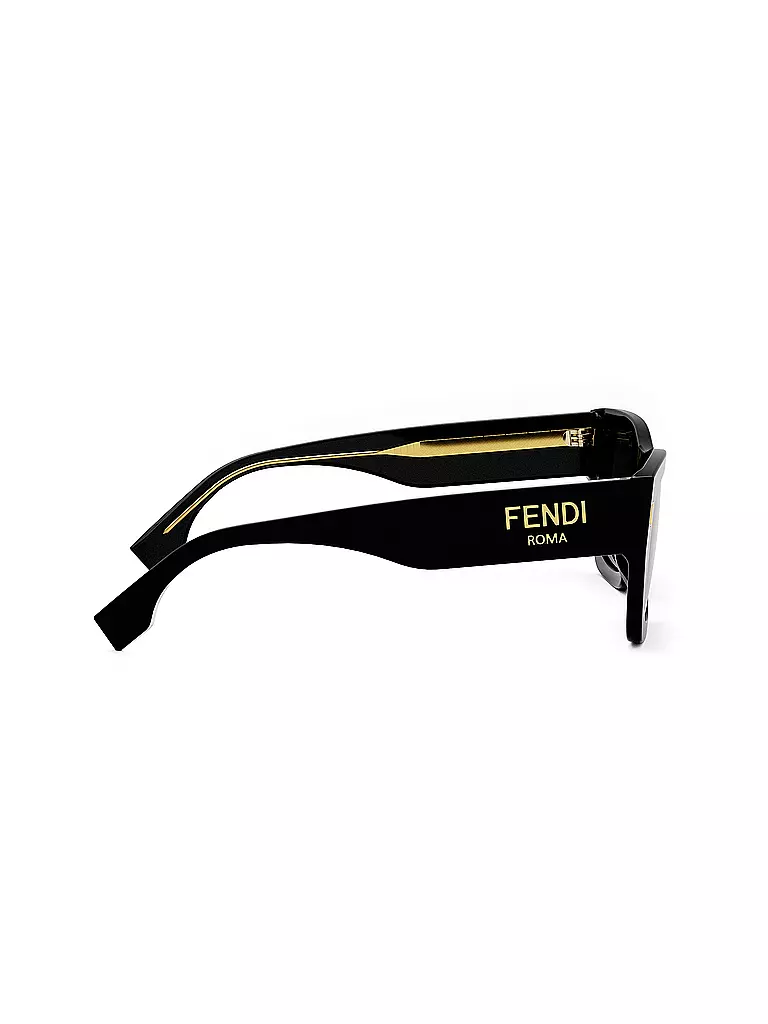 FENDI | FENDI Roma schwarze eckige Sonnenbrille | schwarz