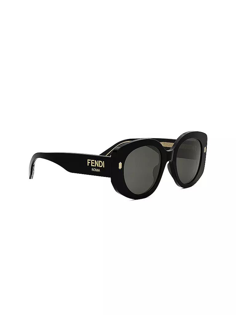 FENDI | FENDI Roma schwarze runde Sonnenbrille | schwarz