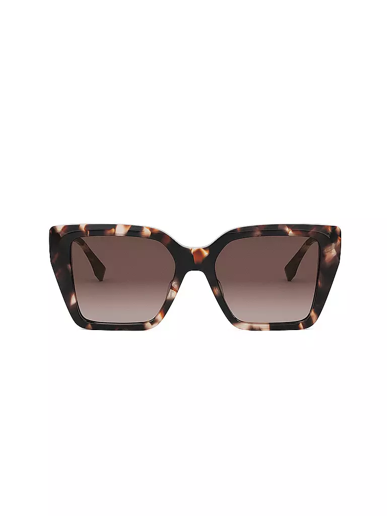 FENDI | FF Diamonds havanabraune eckige Sonnenbrille  | braun