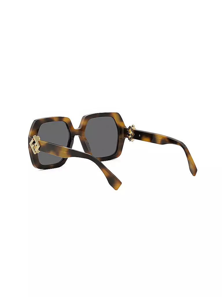 FENDI | FF Diamonds havanabraune eckige Sonnenbrille  | braun