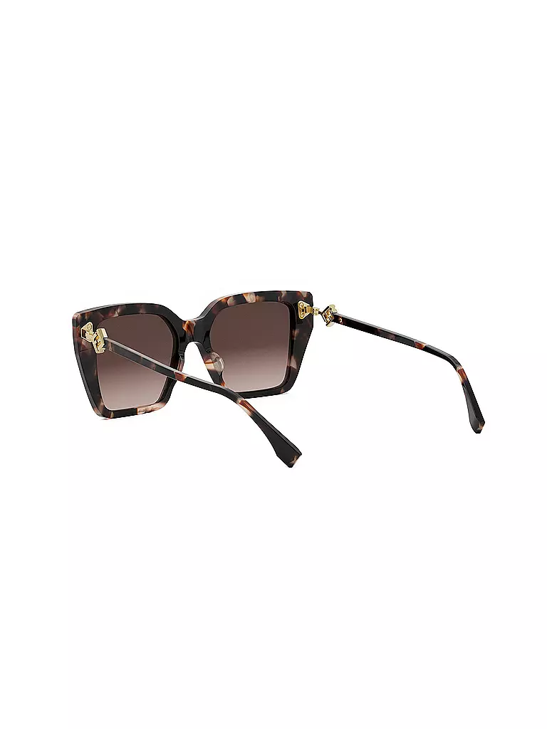 FENDI | FF Diamonds havanabraune eckige Sonnenbrille  | braun