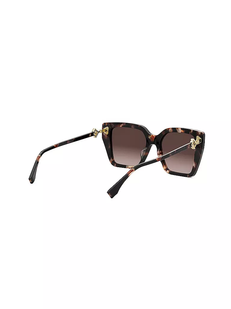 FENDI | FF Diamonds havanabraune eckige Sonnenbrille  | braun