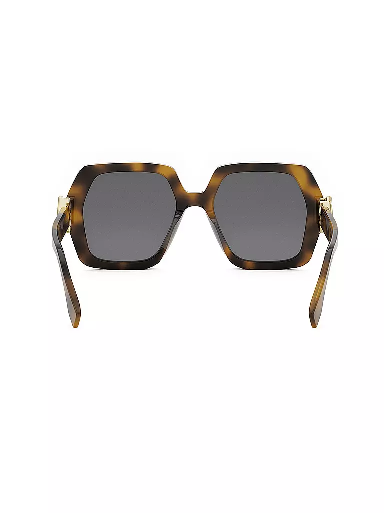 FENDI | FF Diamonds havanabraune eckige Sonnenbrille | olive