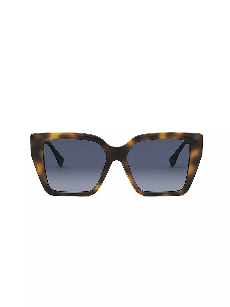 FENDI | FF Diamonds havanabraune eckige Sonnenbrille | braun