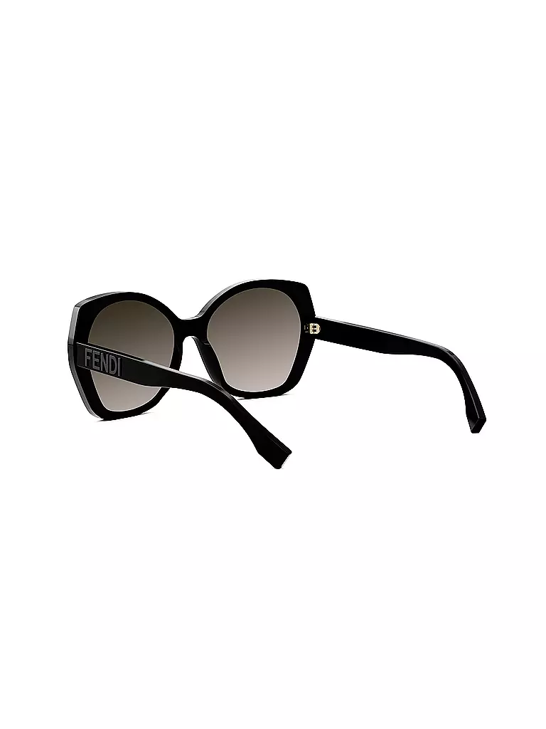 FENDI | Lettering schwarze Butterfly Sonnenbrille | schwarz