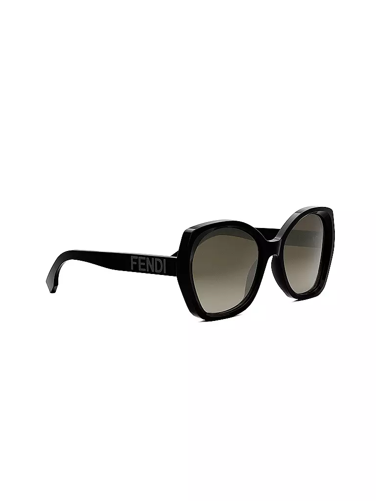 FENDI | Lettering schwarze Butterfly Sonnenbrille | schwarz