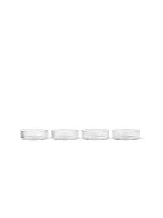 FERM LIVING | Schalen Ripple 4-er Set Clear