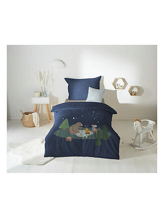 FLEURESSE | Satin Kinderbettwäsche 70x90cm/140x200 KIDS B Midnight 