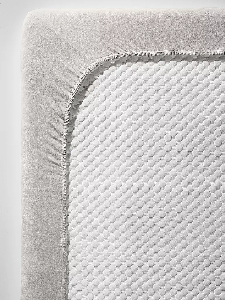 FLEURESSE | Jersey-Spannleintuch 100x200cm LUXURY COMFORT Porzellan  | creme