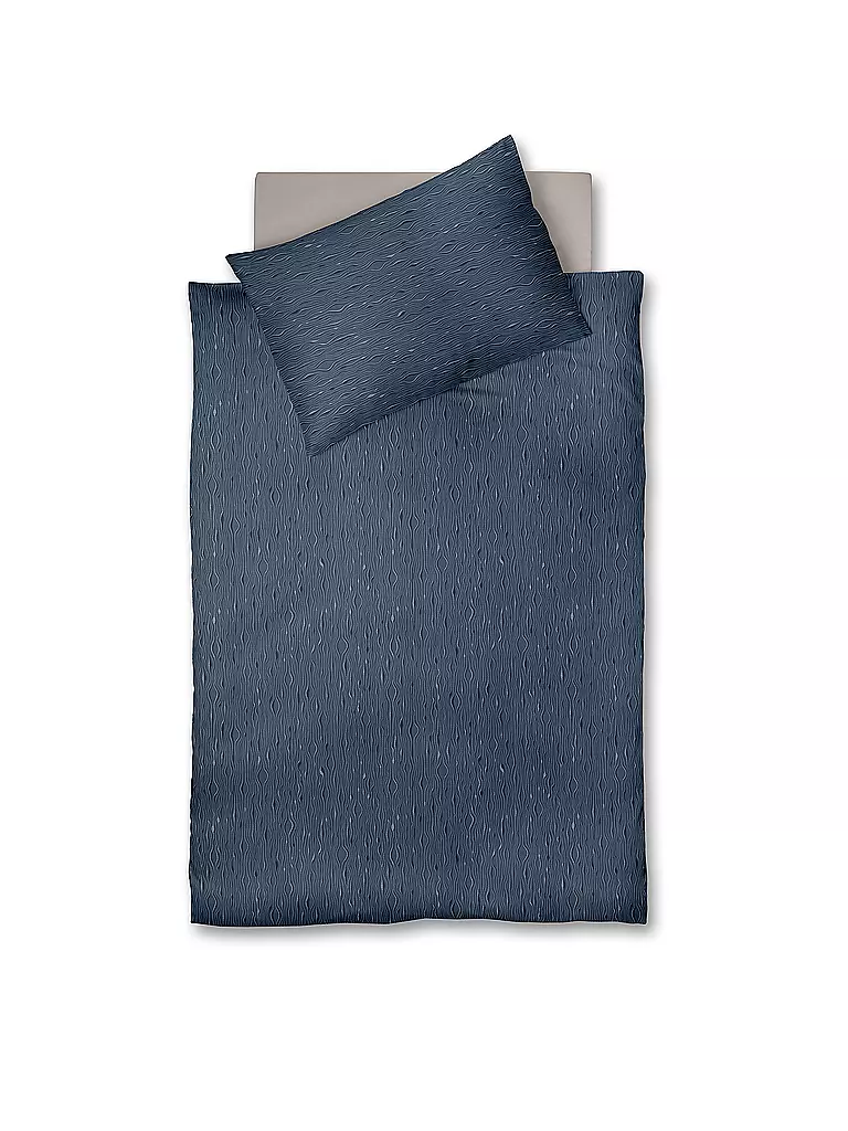 FLEURESSE | Satin Bettwäsche MODERN LIFE B 70x90cm/140x220cm Denim | blau