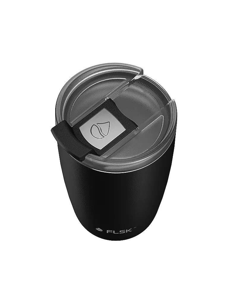 FLSK | Isolierbecher - Thermosbecher CUP Coffee to go-Becher 0,35l Black | schwarz