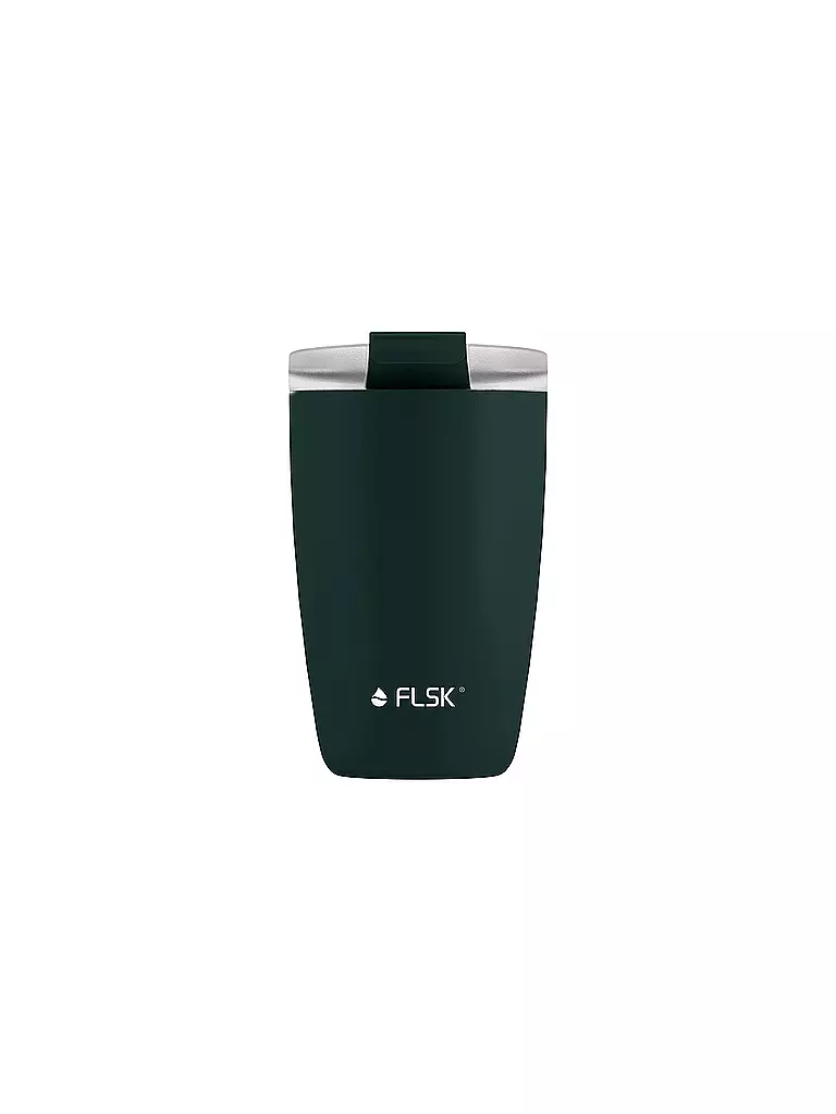 FLSK | Isolierbecher - Thermosbecher CUP Coffee to go-Becher 0,35l Dark Pine  | dunkelgrün