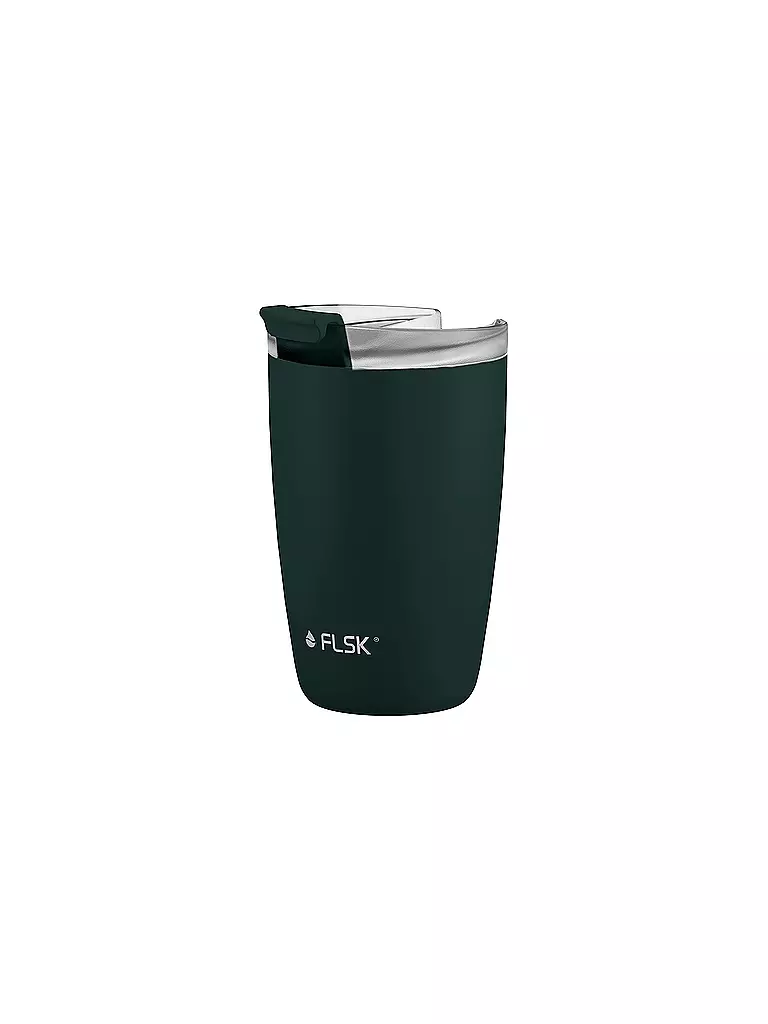 FLSK | Isolierbecher - Thermosbecher CUP Coffee to go-Becher 0,35l Dark Pine | dunkelrot