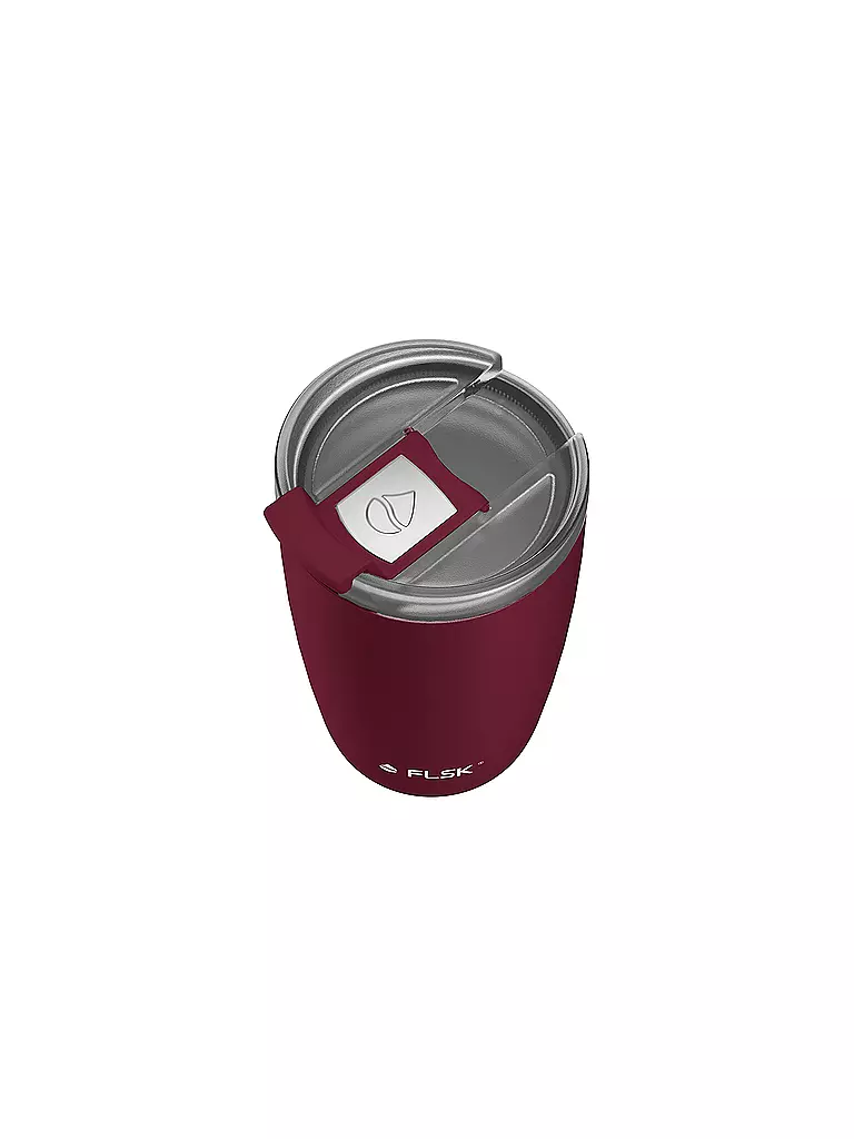 FLSK | Isolierbecher - Thermosbecher CUP Coffee to go-Becher 0,35l Winterberry  | dunkelrot