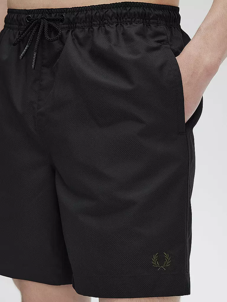 FRED PERRY | Badeshorts | schwarz