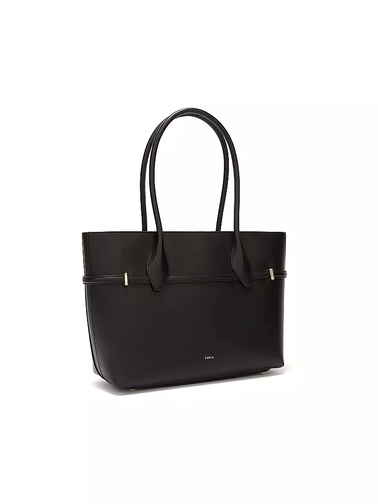 FURLA | Ledertasche - Shopper GOCCIA Large | schwarz