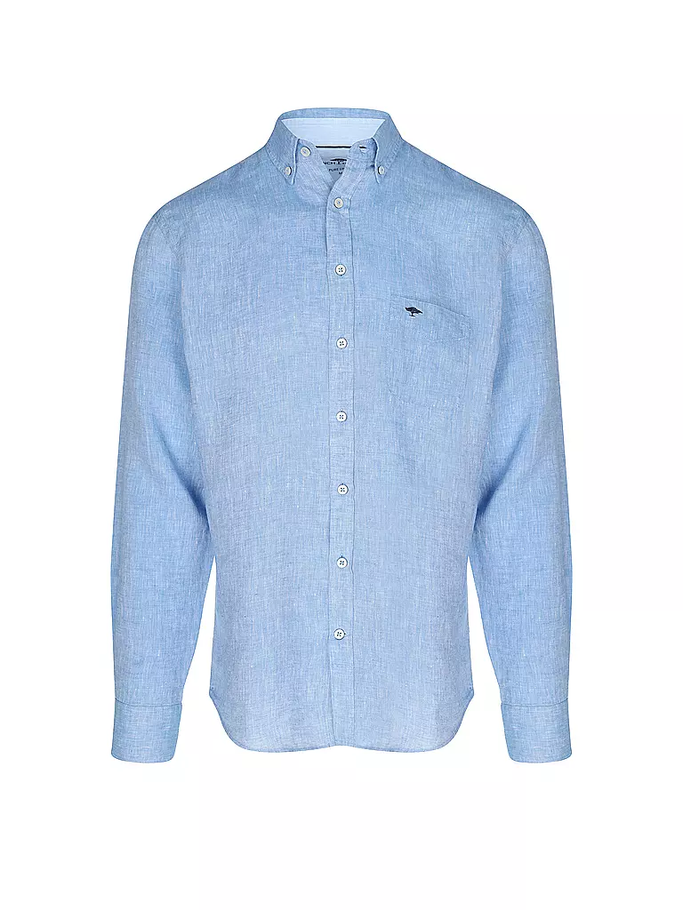 FYNCH HATTON | Leinenhemd Casual Fit | blau