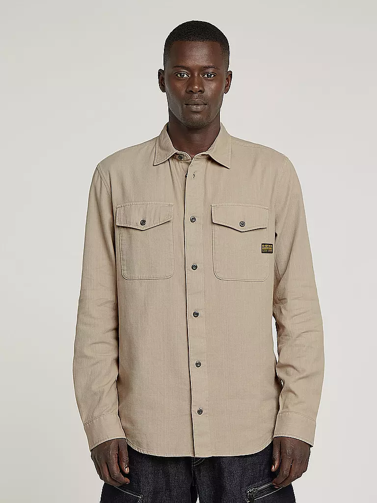 G-STAR RAW | Hemd Slim Fit  | beige