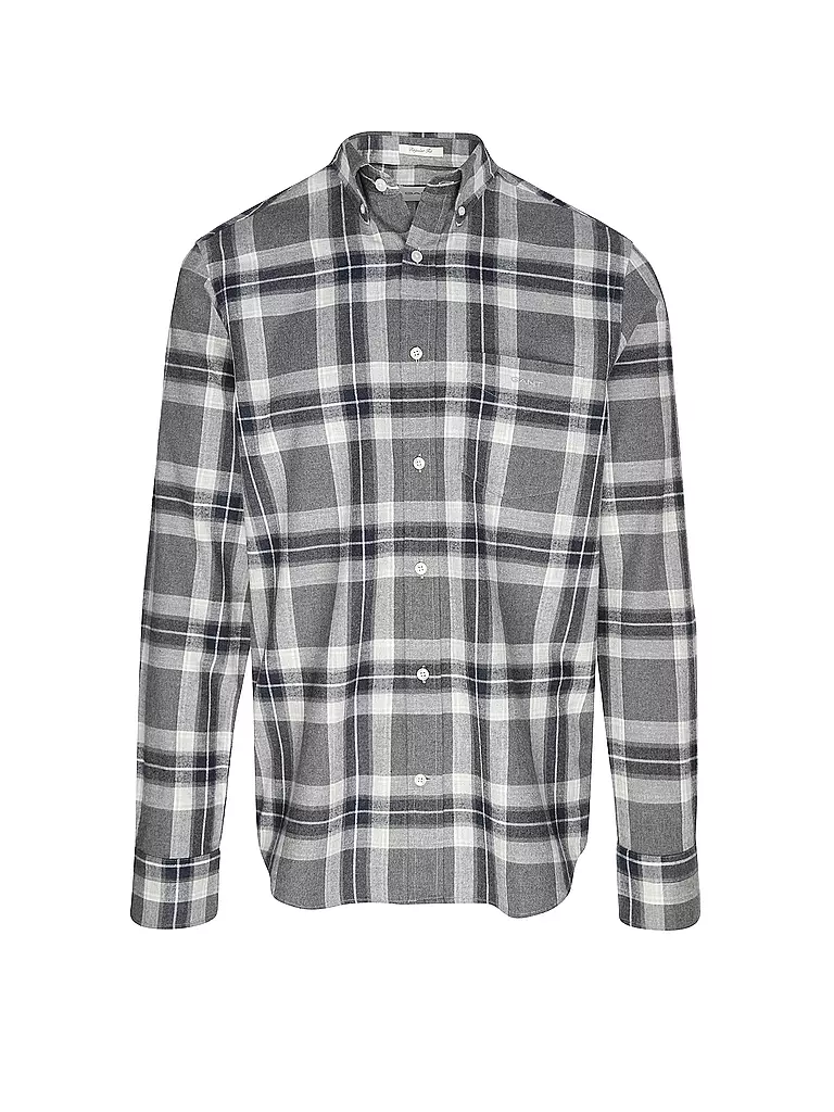 GANT | Flanellhemd Regular Fit  | grau