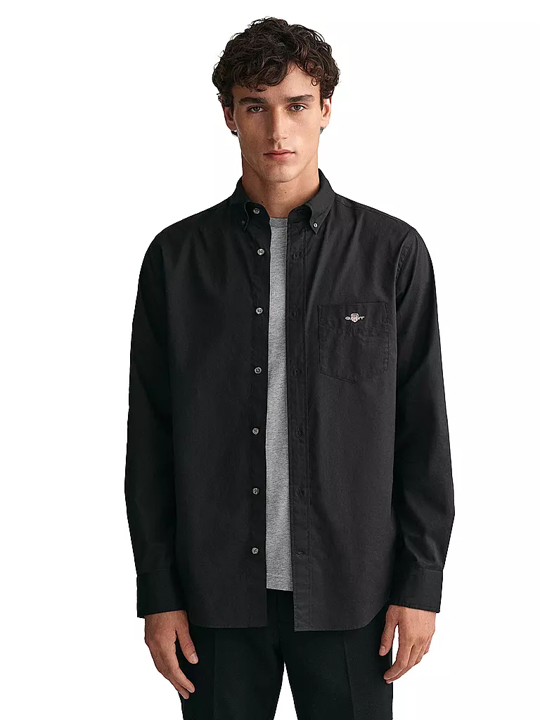 GANT | Hemd Regular Fit  | schwarz