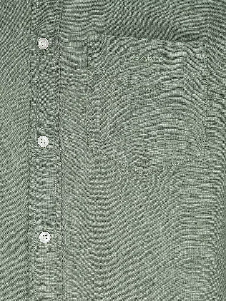 GANT | Leinenhemd Regular Fit  | olive