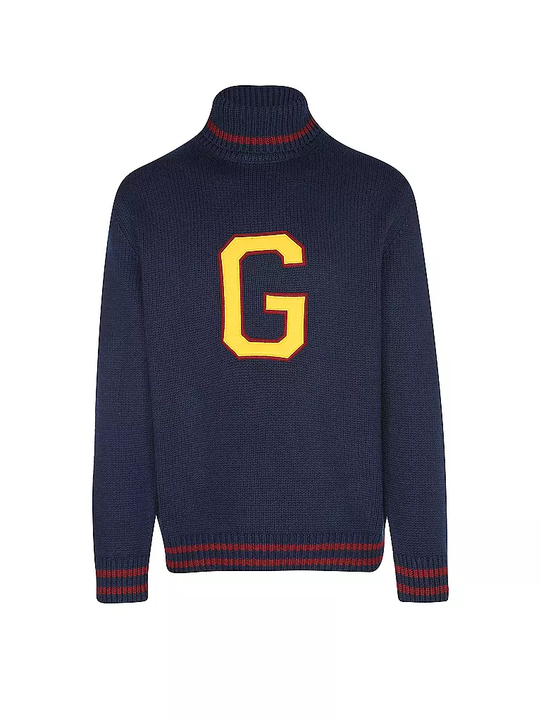 GANT | Rollkragenpullover G-LOGO | dunkelblau