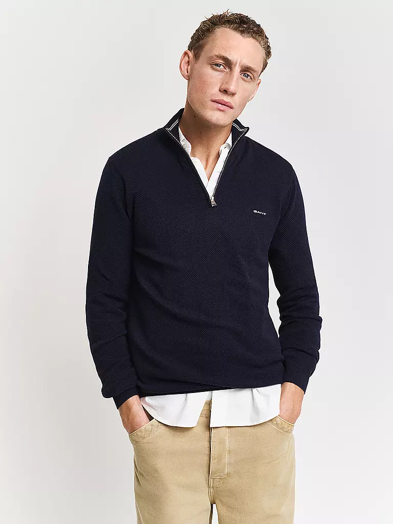 GANT | Troyer Pullover | dunkelblau