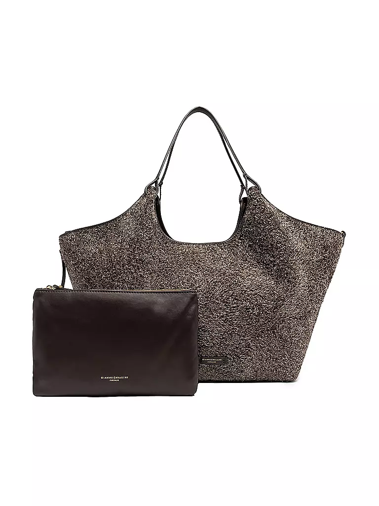 GIANNI CHIARINI | Ledertasche - Hobo Bag DUA  | braun