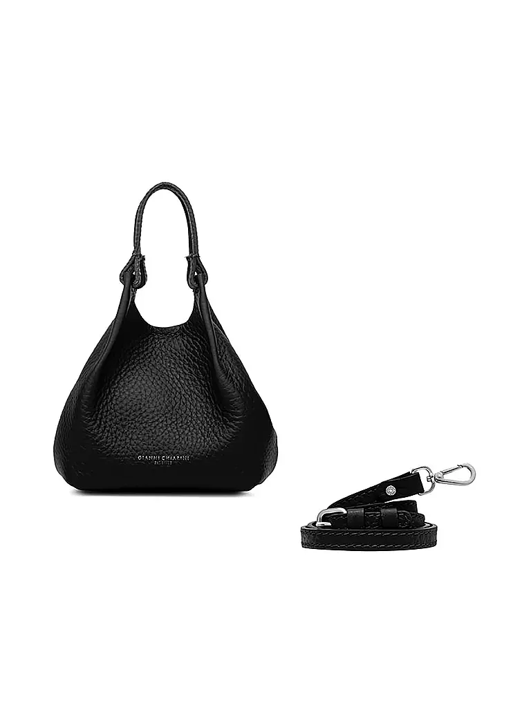 GIANNI CHIARINI | Ledertasche - Hobo Bag DUA Small | schwarz