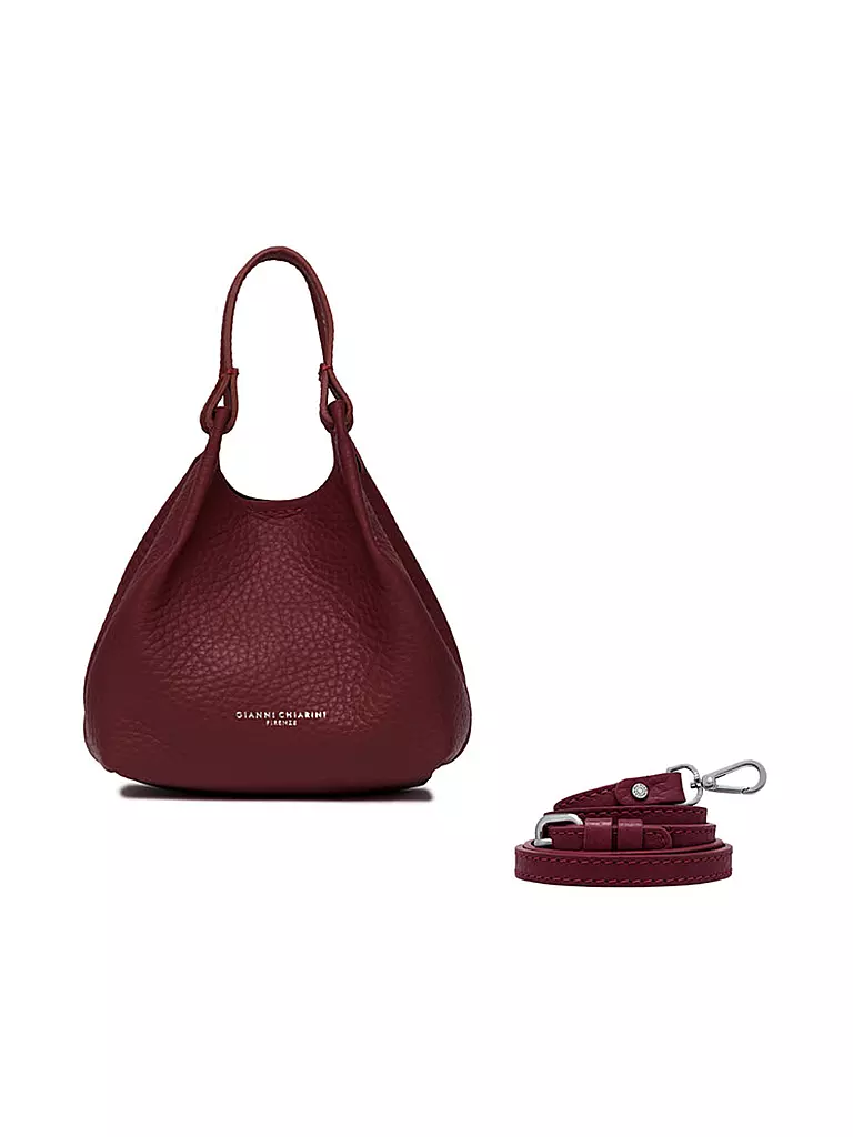 GIANNI CHIARINI | Ledertasche - Hobo Bag DUA Small | hellgrau