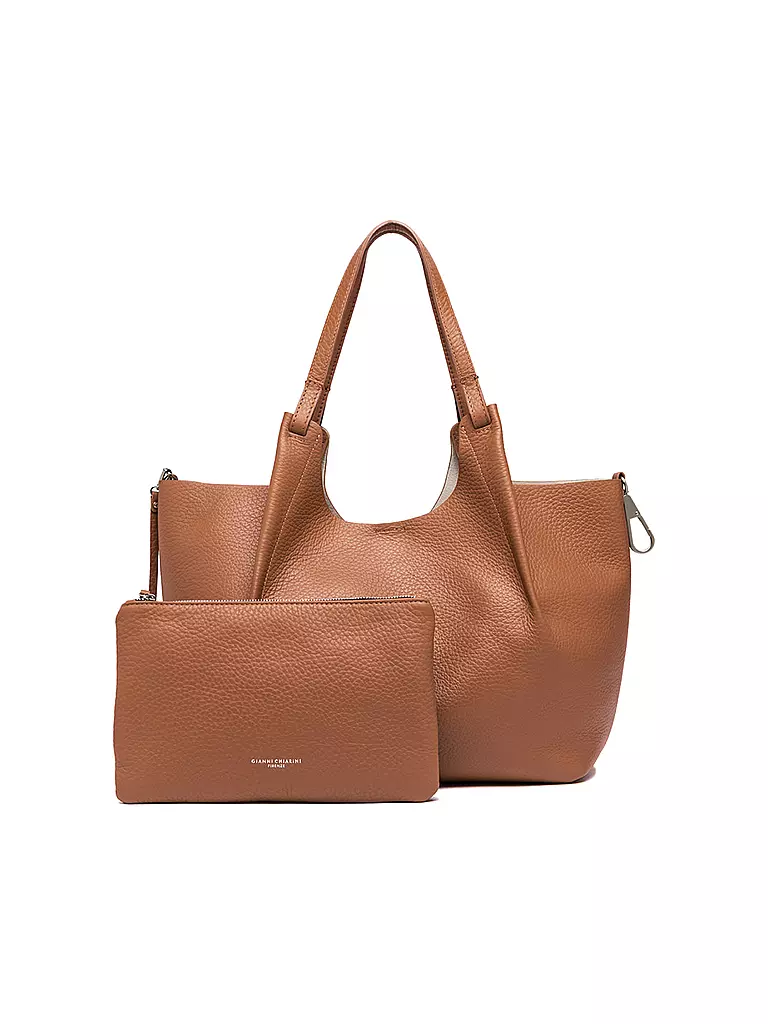 GIANNI CHIARINI | Ledertasche - Hobo Bag DUA | camel