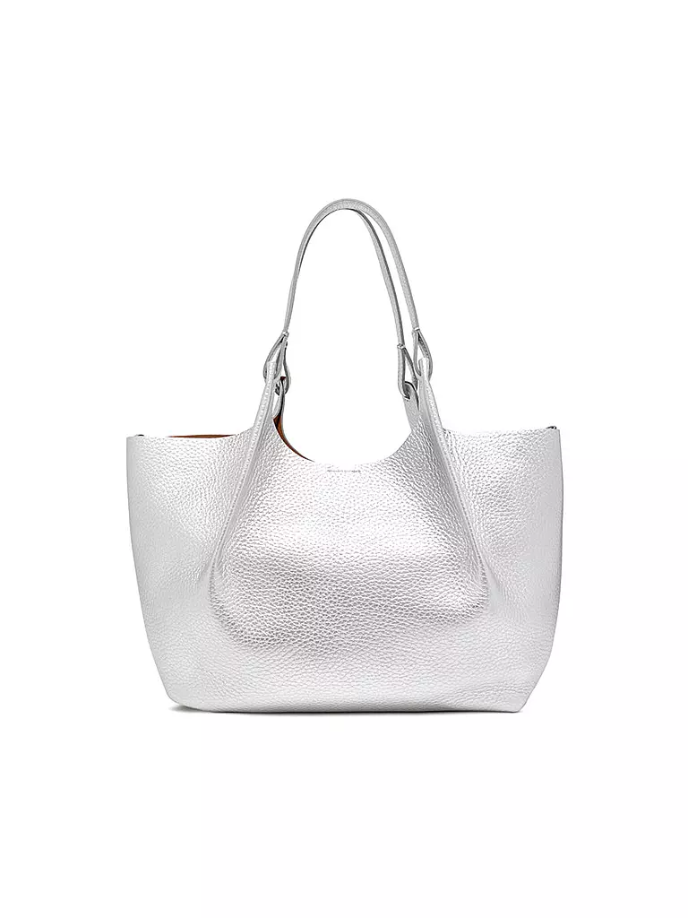 GIANNI CHIARINI | Ledertasche - Hobo Bag DUA | silber