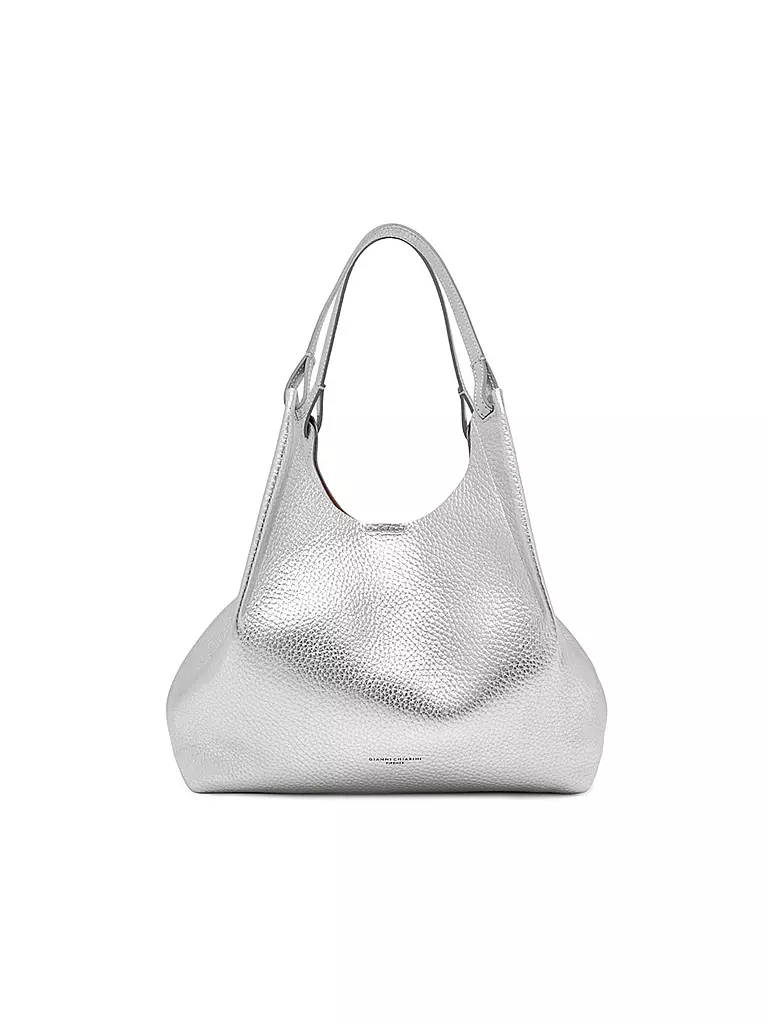 GIANNI CHIARINI | Ledertasche - Hobo Bag DUA | silber