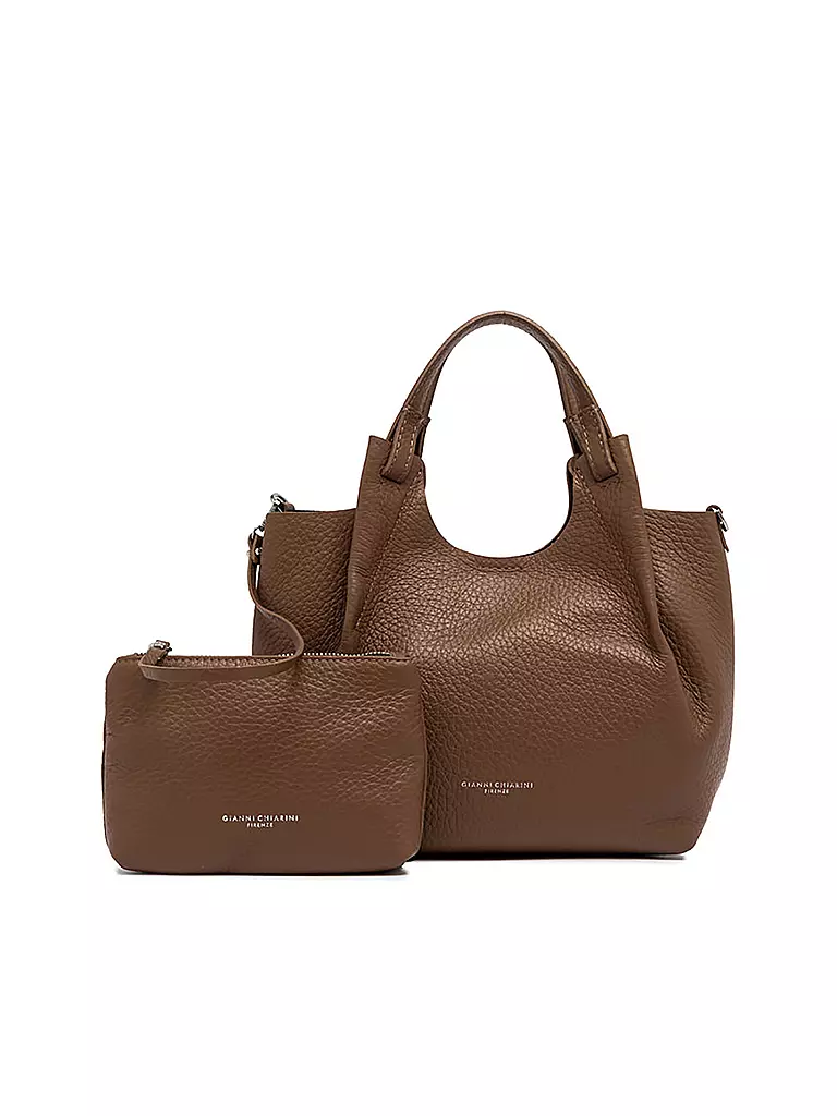 GIANNI CHIARINI | Ledertasche - Hobo Bag DUA | hellgrau