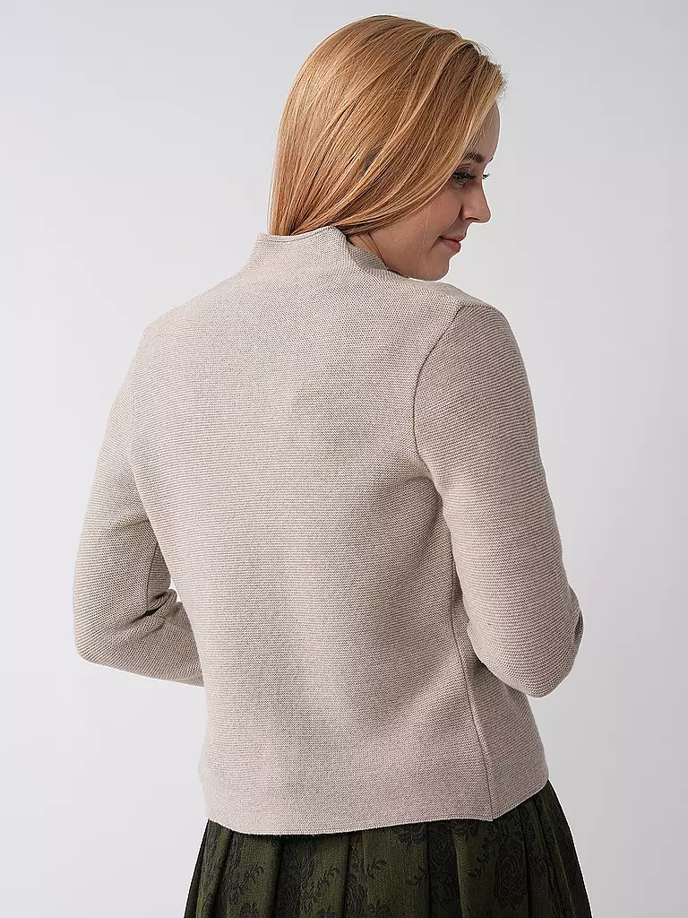 GOTTSEIDANK | Trachten Strickjacke Slim Fit ANNA | creme