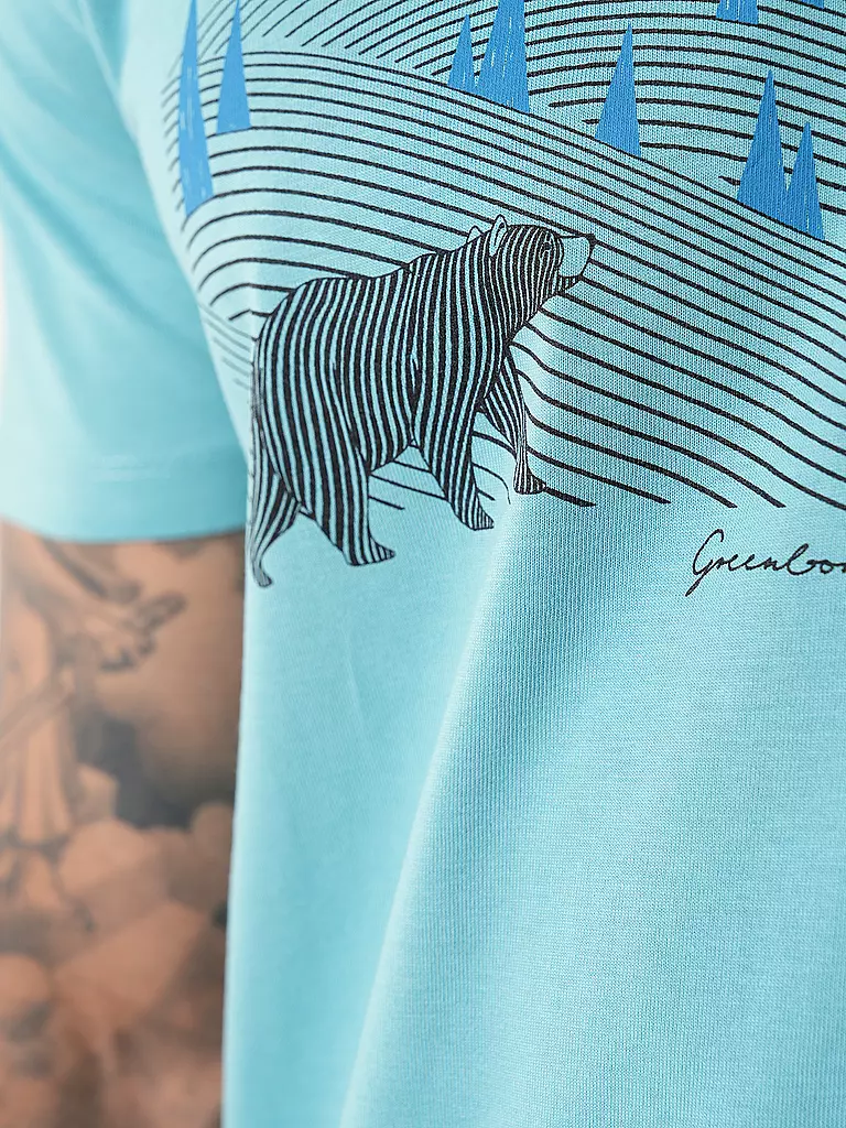 GREENBOMB | T-Shirt GUIDE ANIMAL BEARLAND | dunkelblau