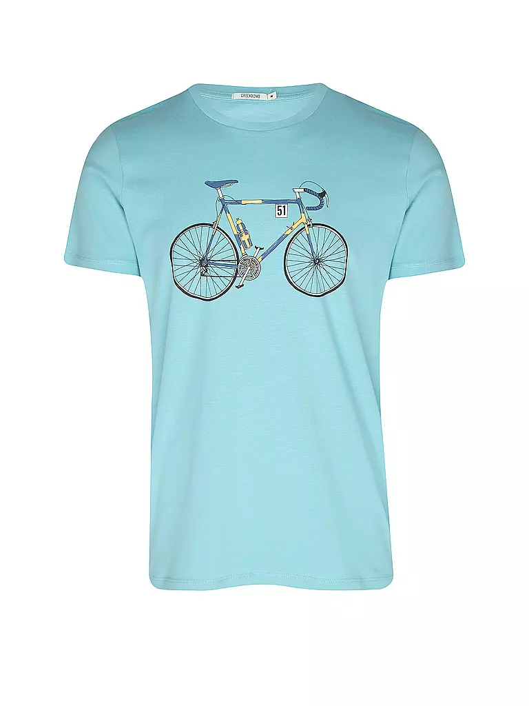 GREENBOMB | T-Shirt GUIDE BIKE KNUT | blau