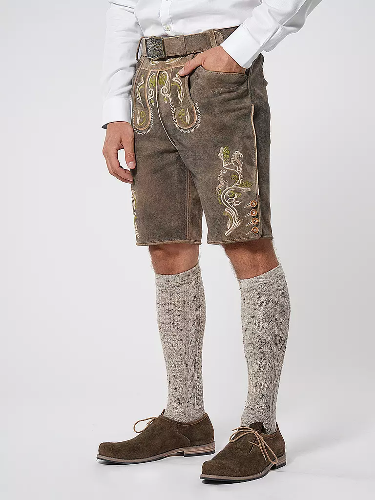 GWEIH & SILK | Lederhose LIAM | beige