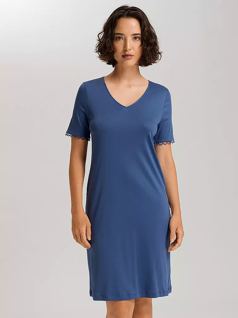 HANRO | Nachthemd - Sleepshirt  | blau