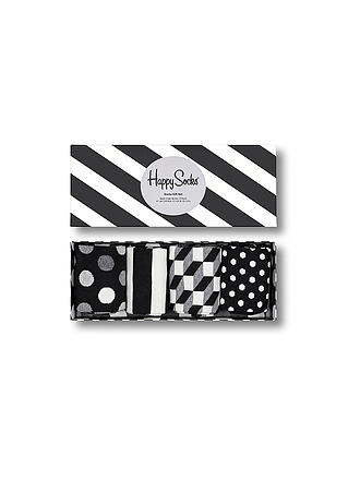 HAPPY SOCKS | Herren Geschenkbox Socken BLACK & WHITE 4-er Pkg. black