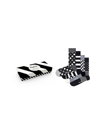 HAPPY SOCKS | Herren Geschenkbox Socken BLACK & WHITE 4-er Pkg. black