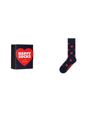 HAPPY SOCKS | Herren Geschenkbox Socken HEART 41-46 navy