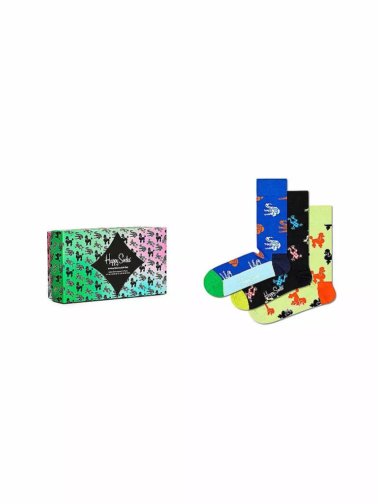 HAPPY SOCKS | Damen Geschenkset Socken ANIMAL 3-er Pkg. 36-40 multi | bunt