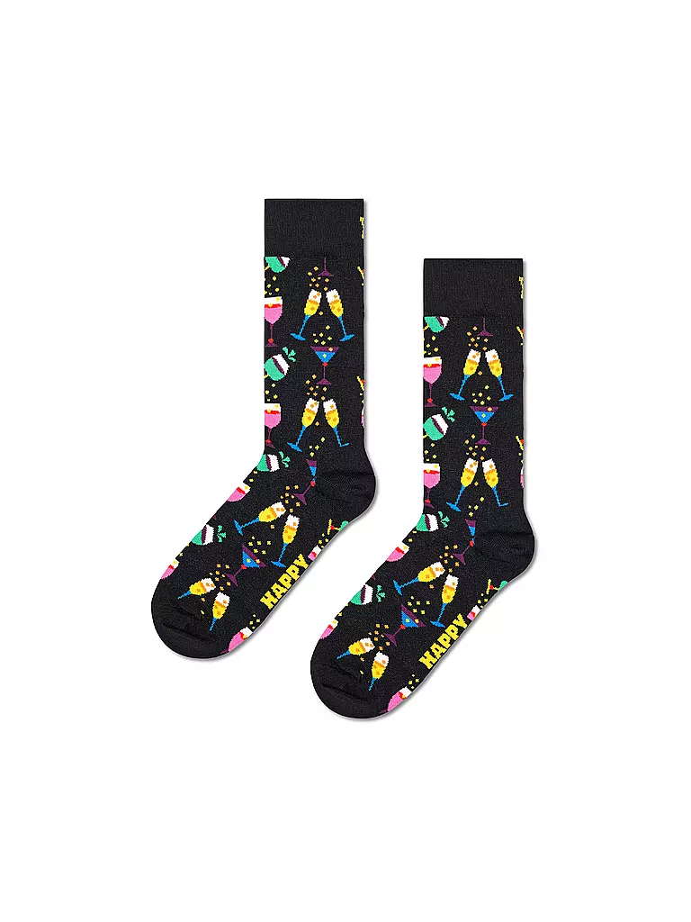 HAPPY SOCKS | Damen Socken CHEERS 36-40 black | schwarz