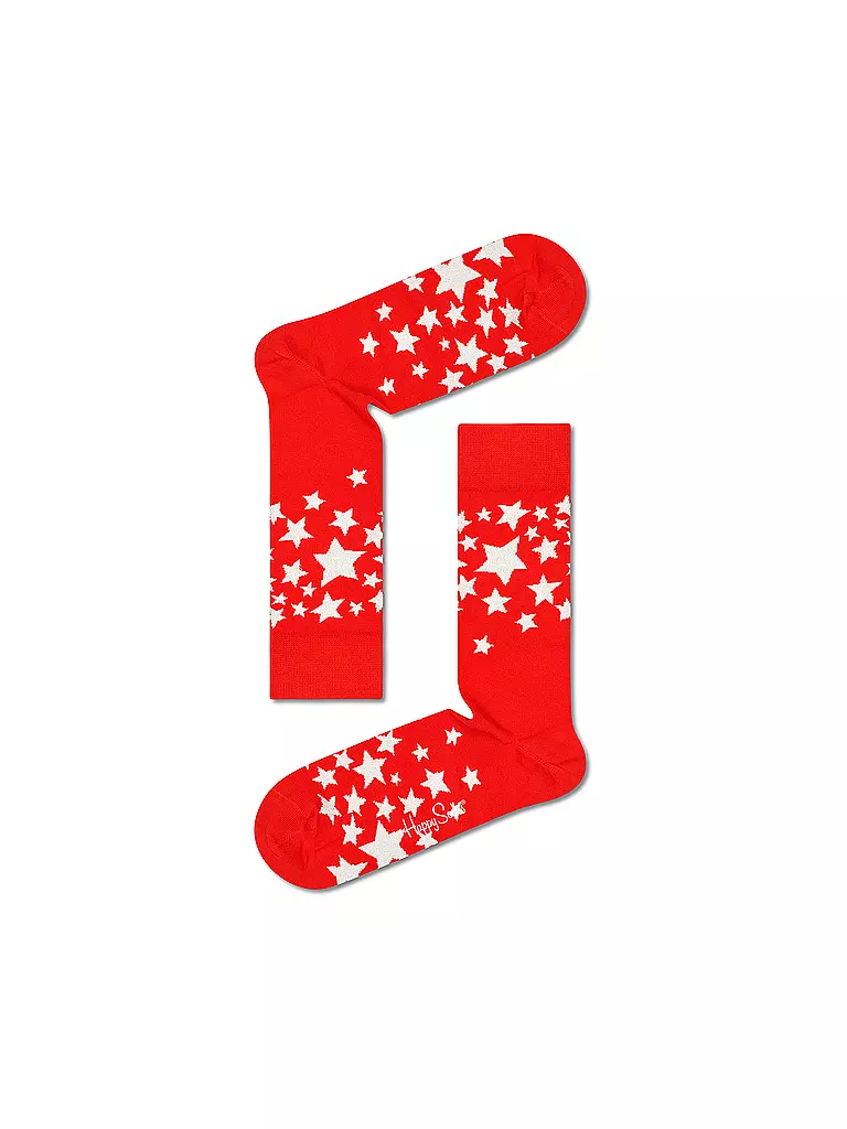 HAPPY SOCKS | Damen Socken Geschenkset STARS 36-40 comp16 | rot