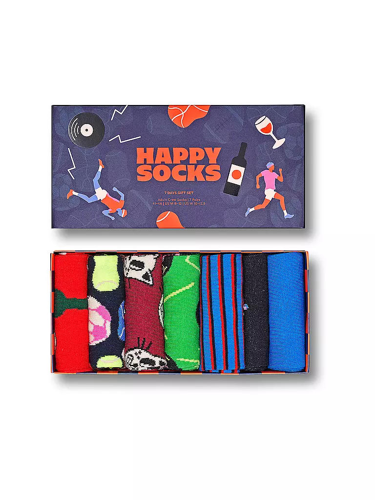 HAPPY SOCKS | Damen Socken GIFT SET 7er Pkg 36-40 | blau