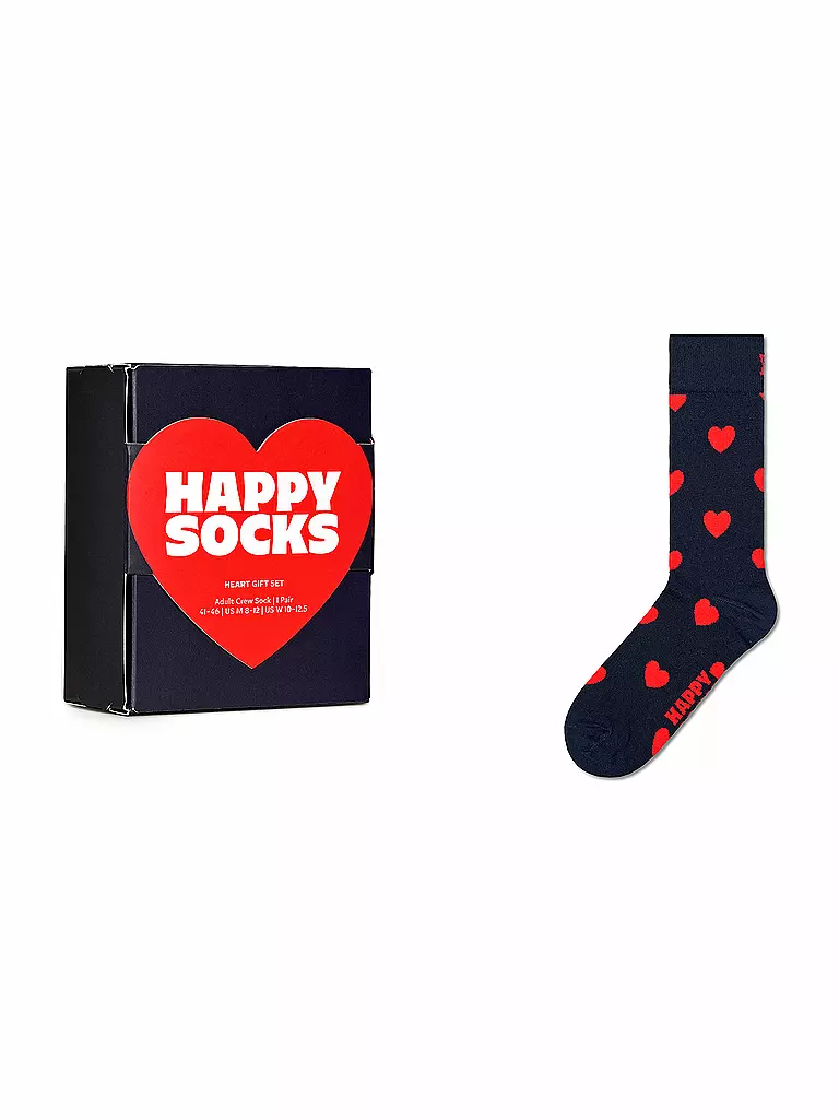 HAPPY SOCKS | Damen Socken HEART GIFT SET Gr. 36 - 40 navy | dunkelblau