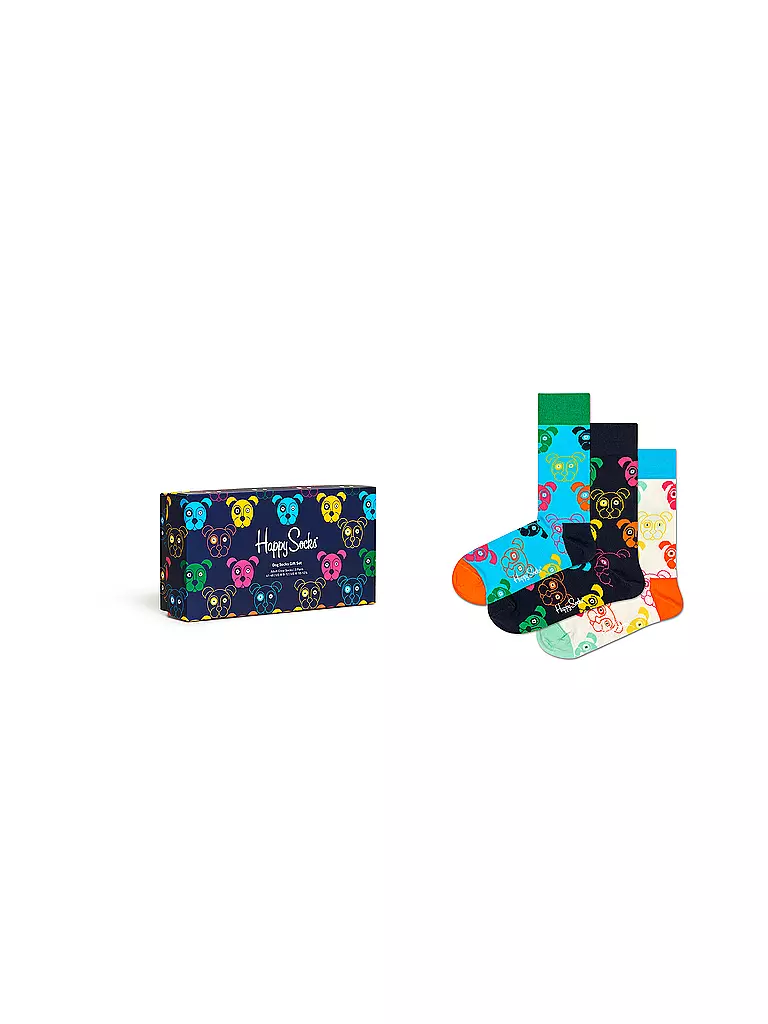 HAPPY SOCKS | Damen Socken MIXED DOG SOCKS GIFT SET 36-40 3er Pkg multi | bunt