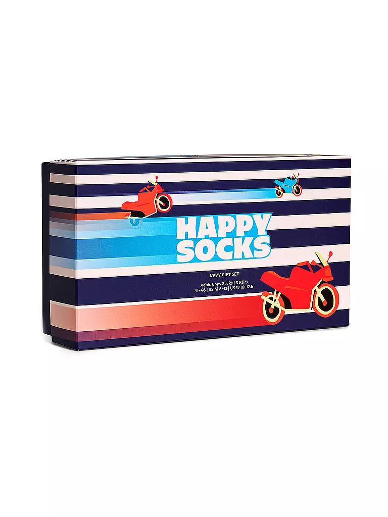 HAPPY SOCKS | Herren Geschenkbox Socken VESPA 3er Pkg 41-46 navy | dunkelblau