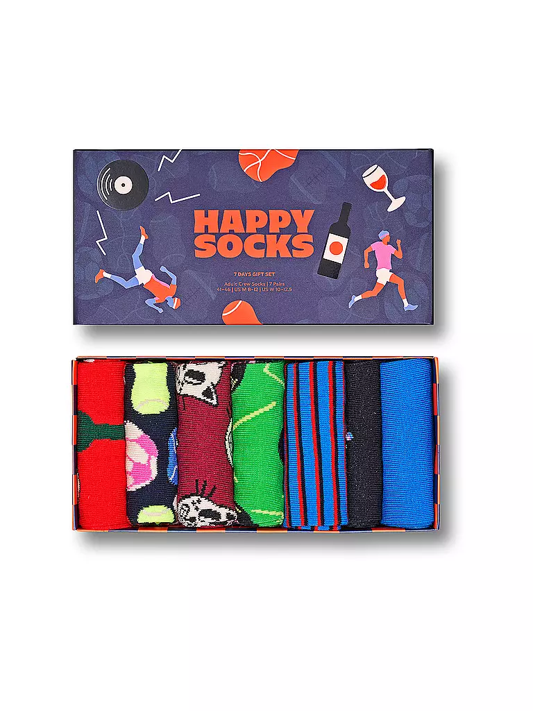 HAPPY SOCKS | Herren Socken GIFT SET 7er Pkg 41-46  | blau